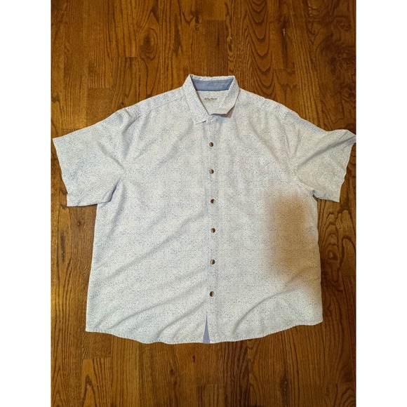 Tommy Bahama Other - Tommy Bahama The Coconut Point Blue Geometric Print Shirt Mens 2XLB Short Sleeve